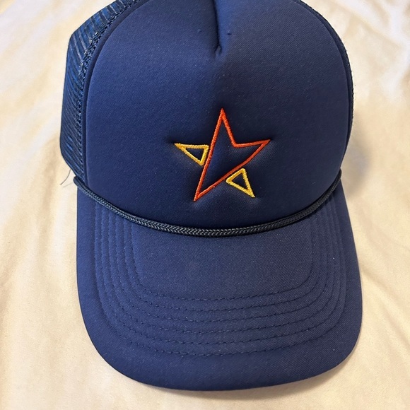 Navy Blue Mesh Trucker Hat - Picture 2 of 2